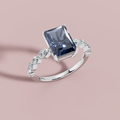 Blue Vertica 925 Pure Silver Ring My Store