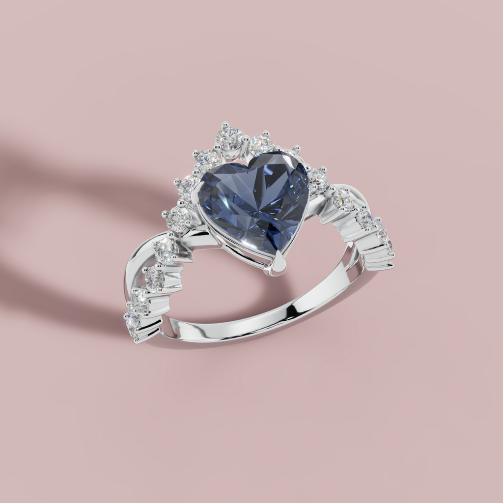 Elaria Blue 925 Pure Silver Ring My Store