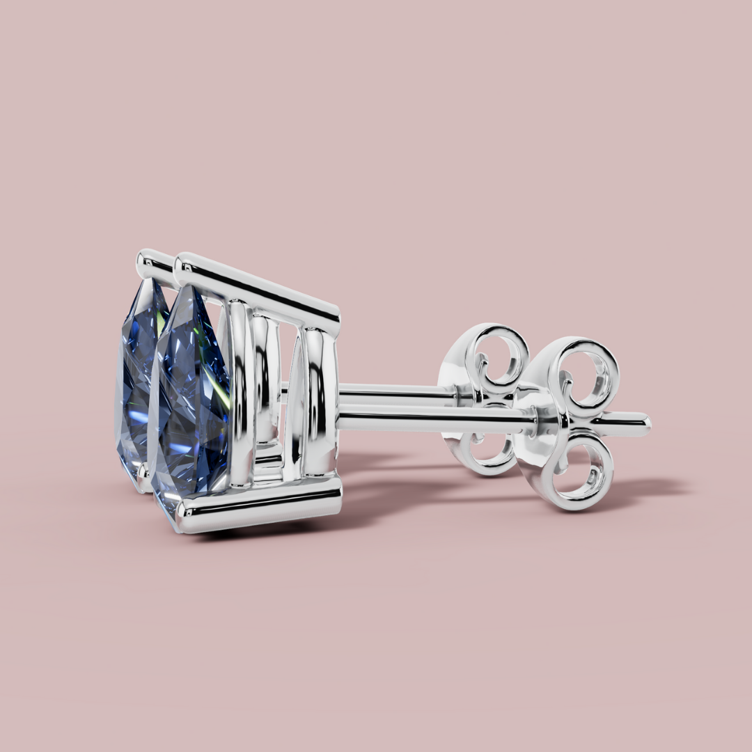 Blue luminous 925 Pure Silver Stud Earrings My Store