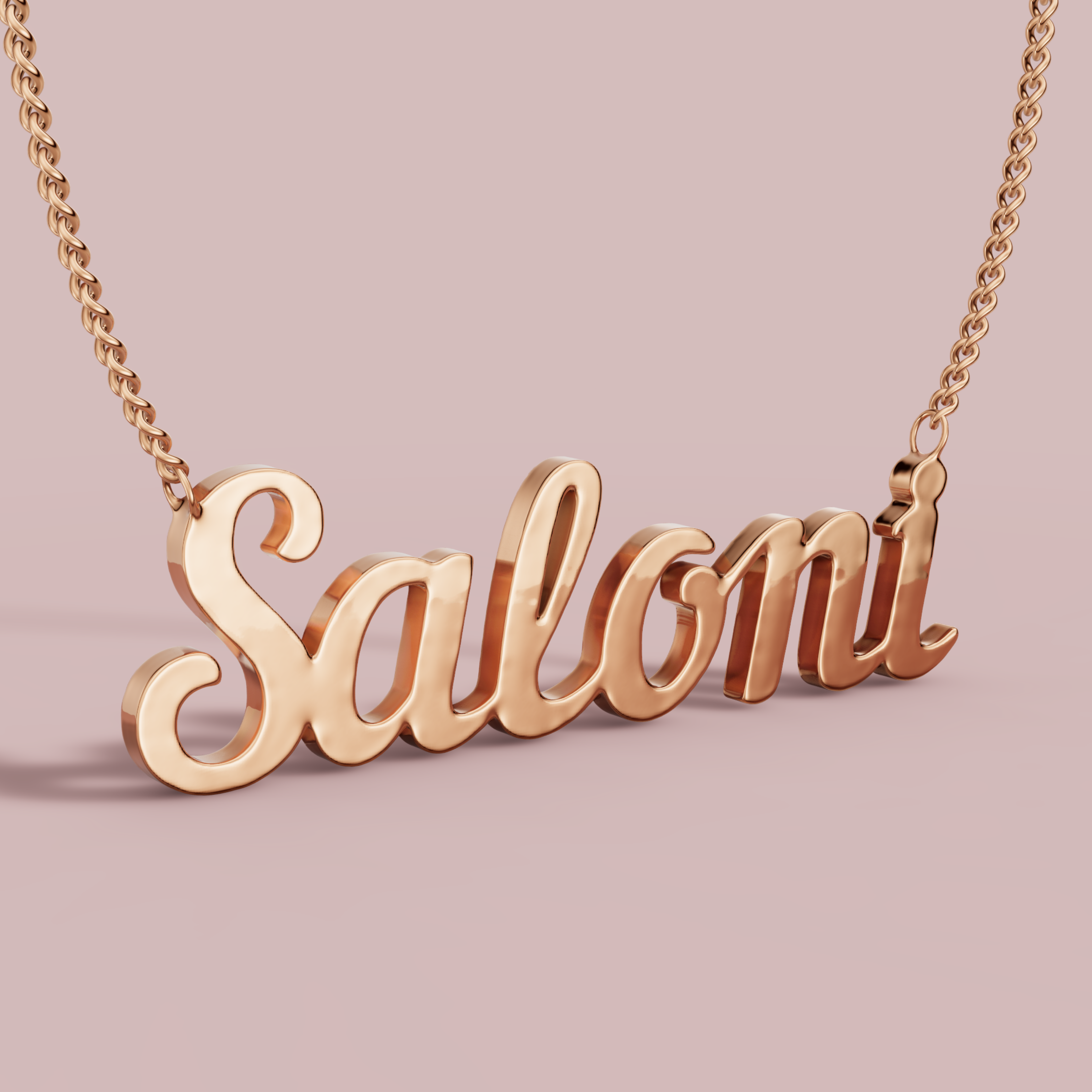 Custom Script Necklace English