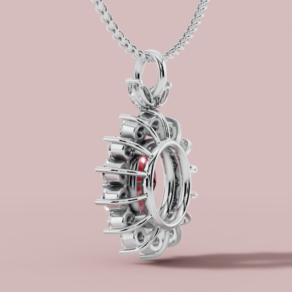 The Blumee Red Vibrant 925 Pure Silver Necklace My Store