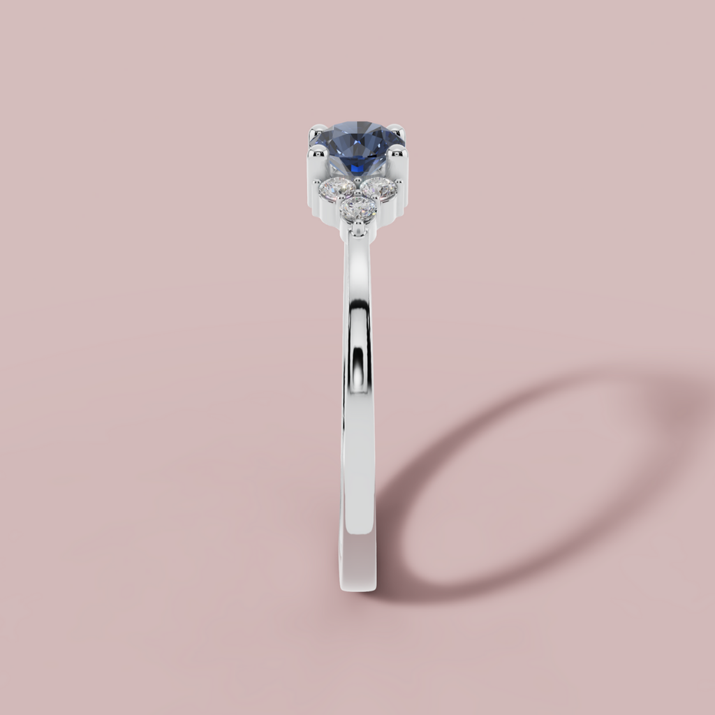 Blue Prism 925 Pure Silver Ring My Store