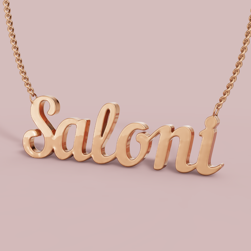 Custom Script Necklace English