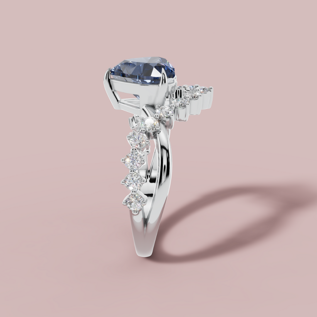 Elaria Blue 925 Pure Silver Ring My Store