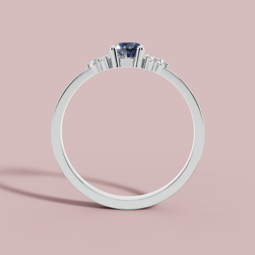 Blue Prism 925 Pure Silver Ring My Store