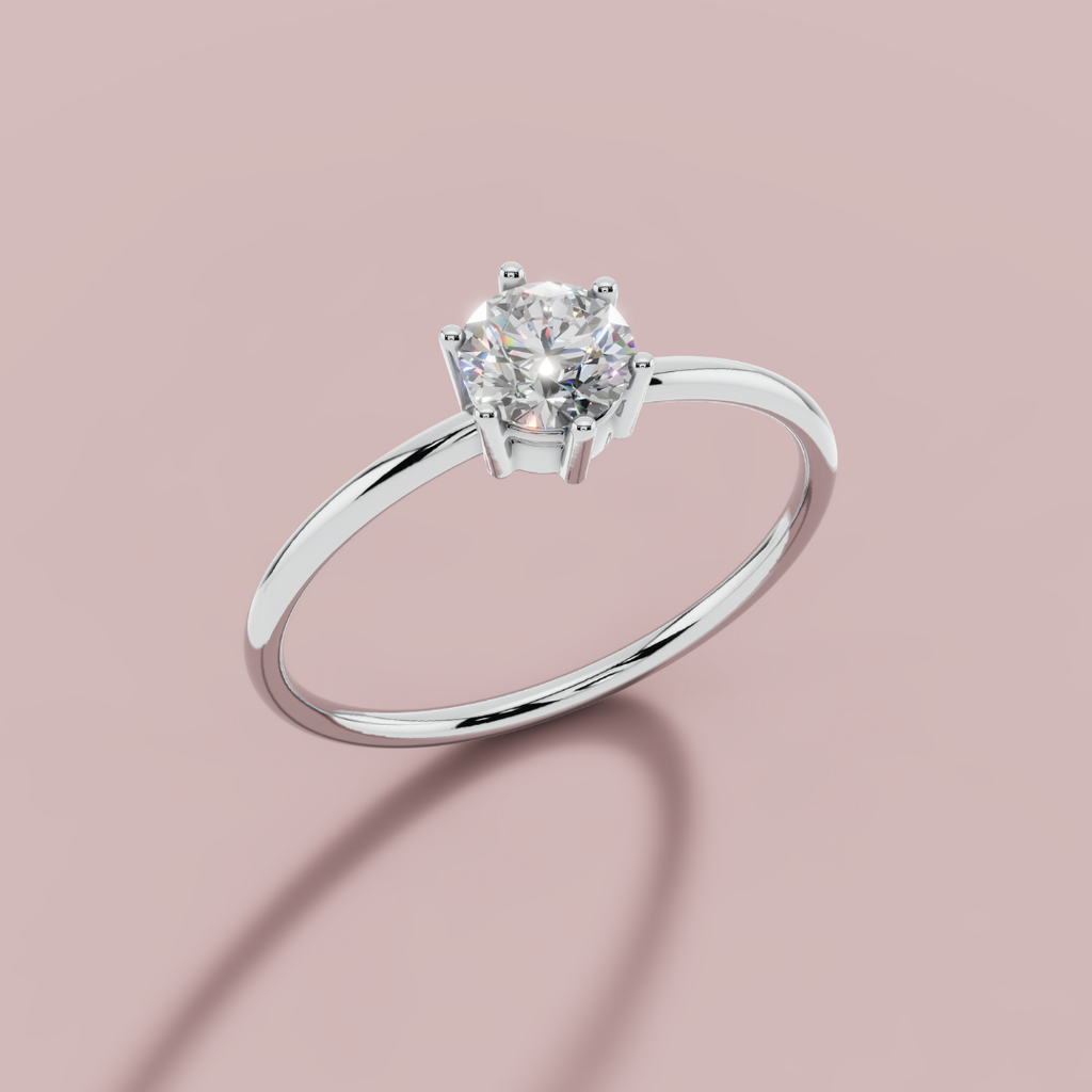 Classic Engagement 925 Pure Silver Ring My Store