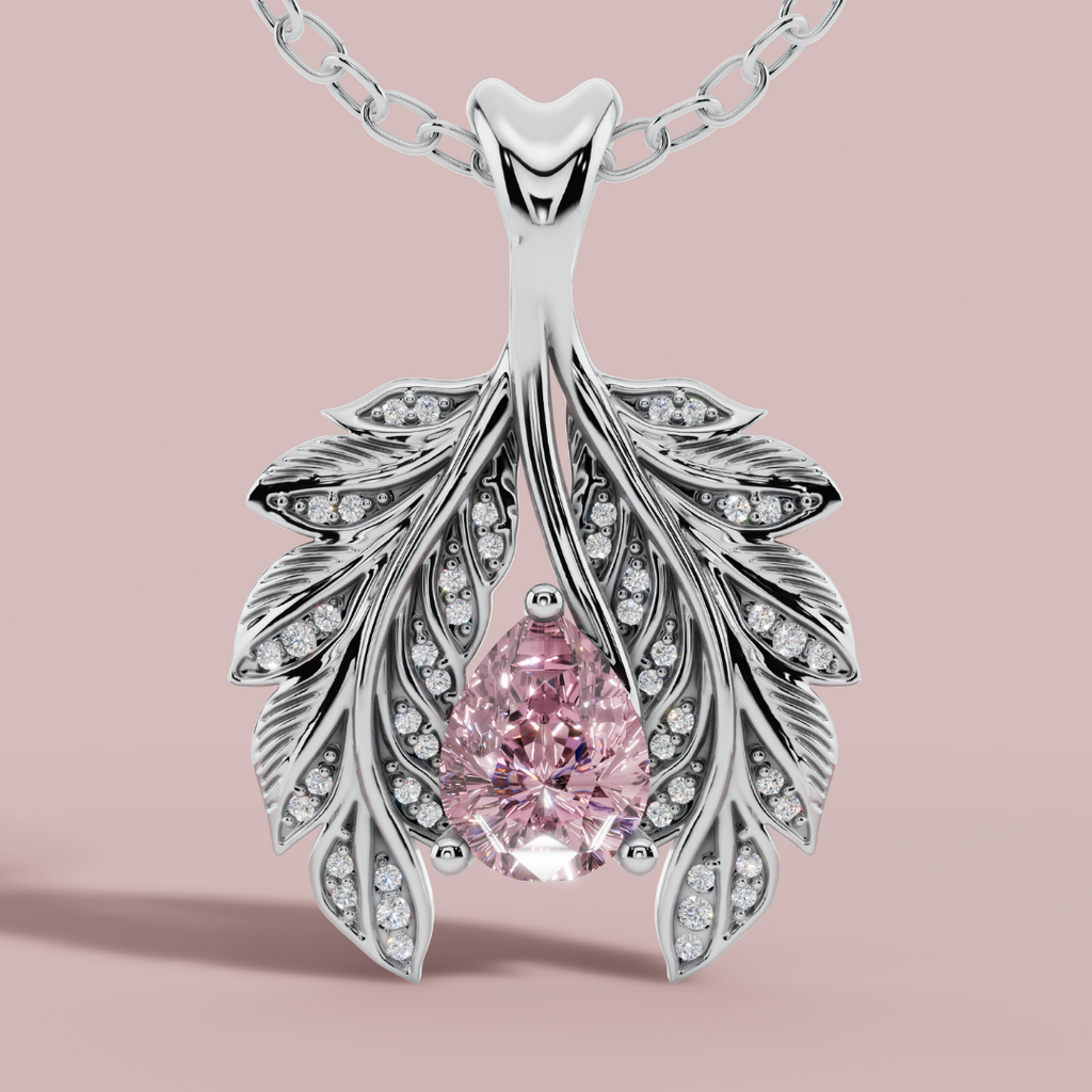 The Royal Brenaće Leaf 925 Pure Silver Necklace My Store