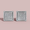 Quadra Stud 925 Pure Silver Earrings My Store