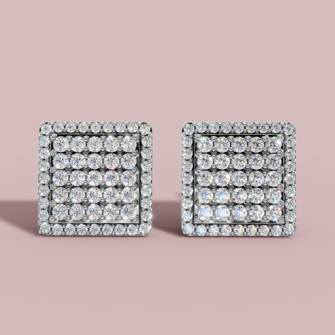 Quadra Stud 925 Pure Silver Earrings My Store