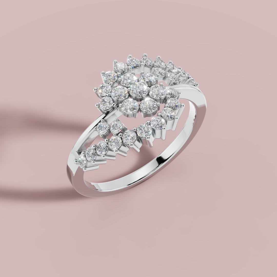 Twirl Bloom 925 Pure Silver Ring My Store