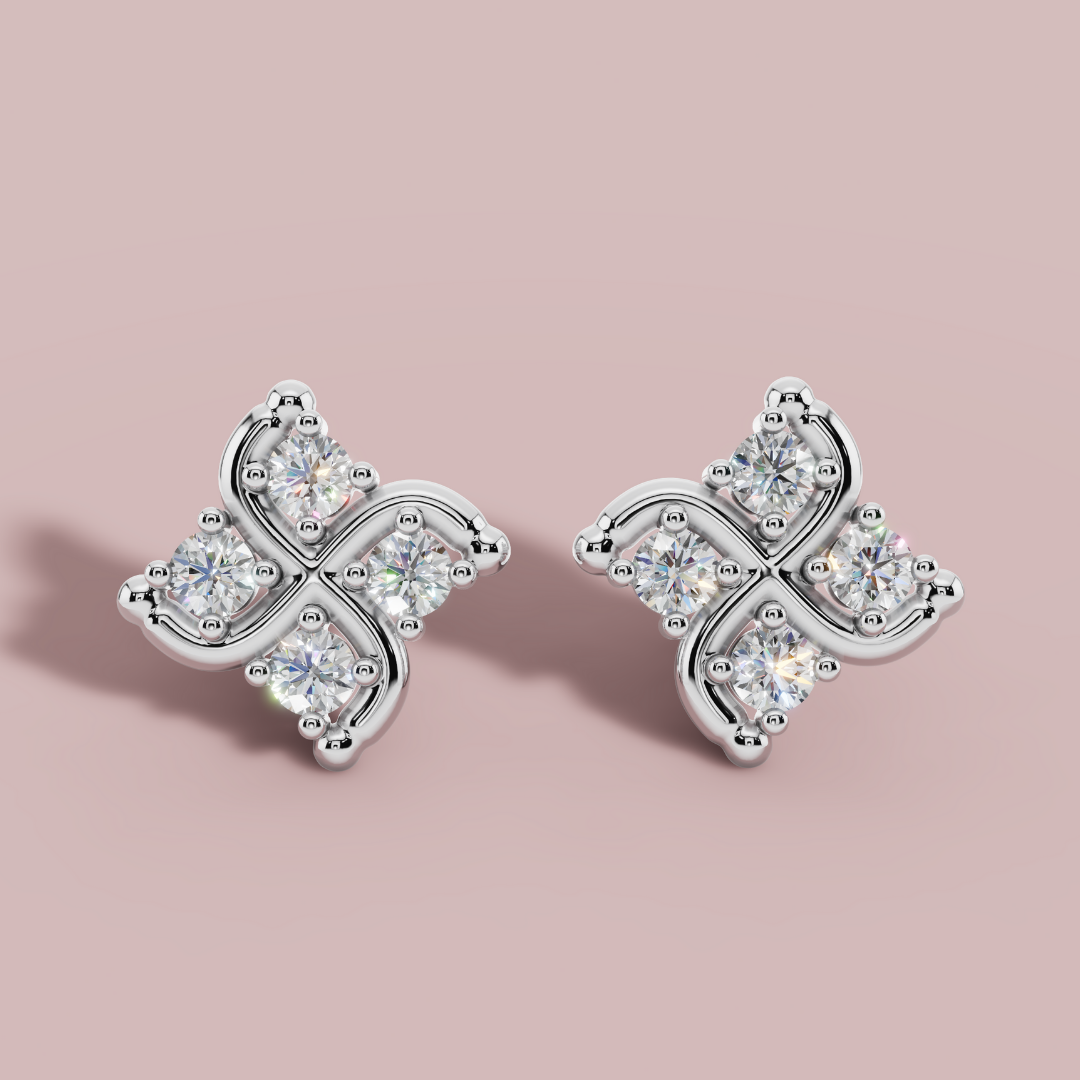 Mystic Swirl 925 Pure Silver Stud Earrings My Store