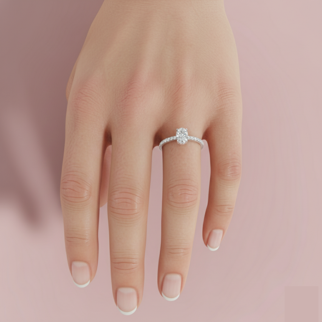 Aurielle Oval 925 Pure Silver Ring My Store