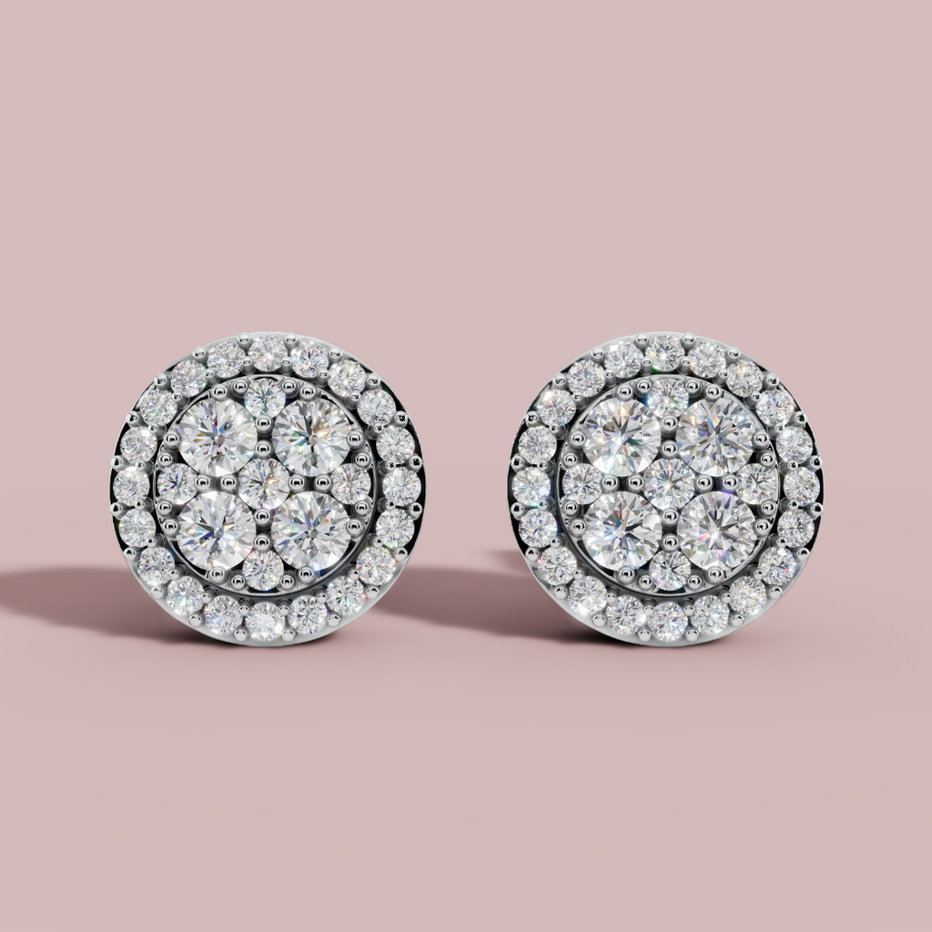 Halo Lumina 925 Pure Silver Stud Earrings My Store