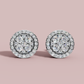 Halo Lumina 925 Pure Silver Stud Earrings My Store