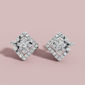 Floré Square 925 Pure Silver Stud Earrings My Store