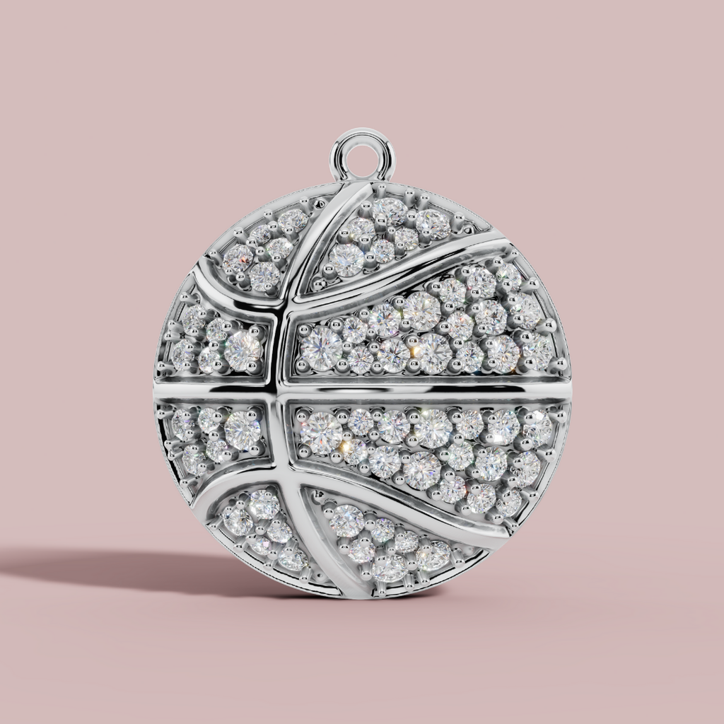 The Basketball 925 Pure Silver Charm Necklace My Store