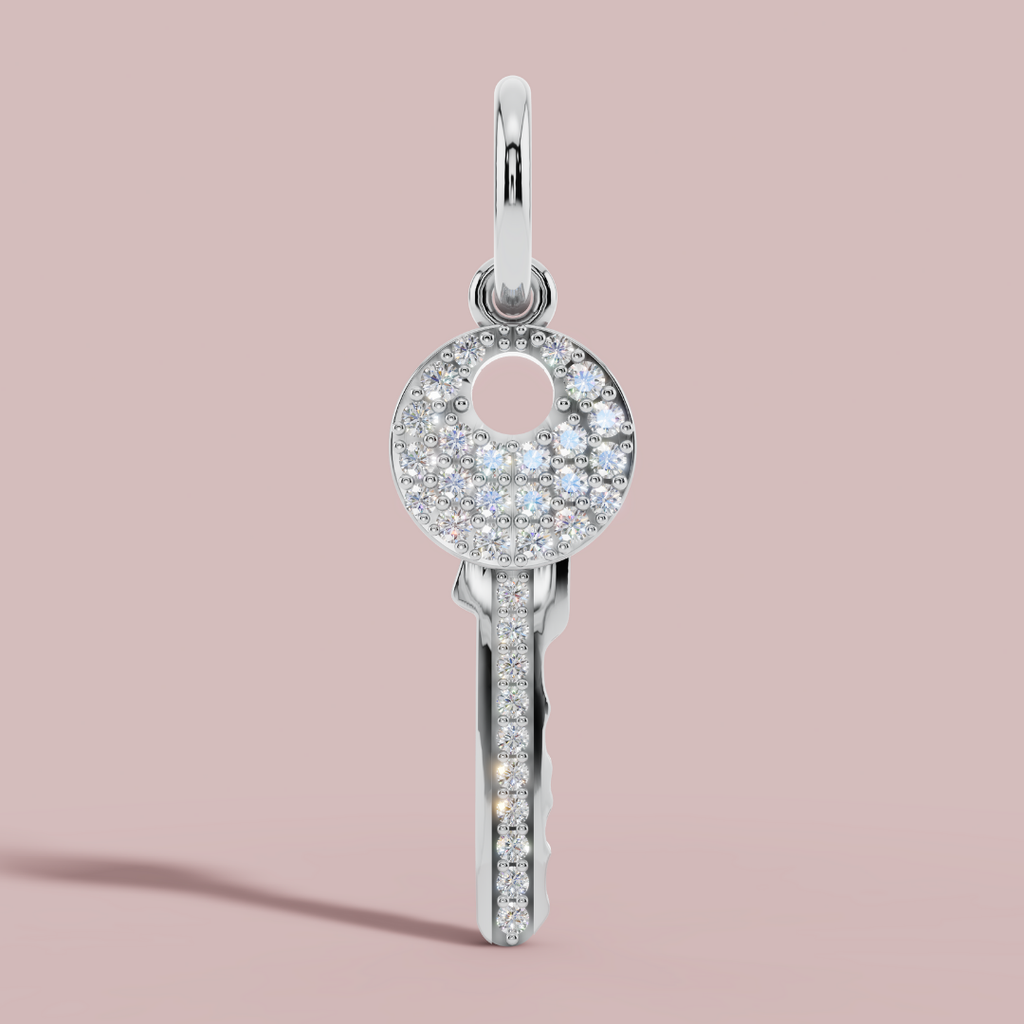 The Key Charm 925 Pure Silver Necklace My Store