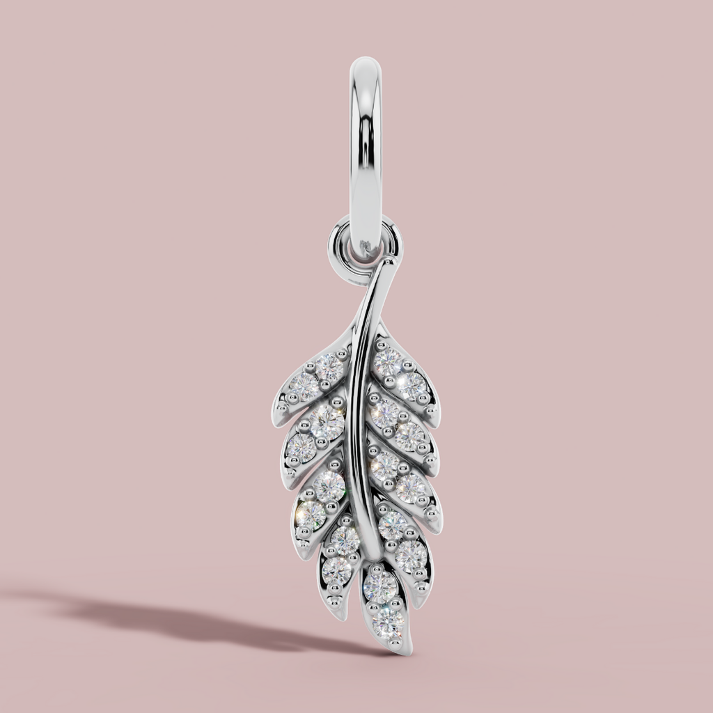 The Leaf 925 Pure Silver Charm Necklace My Store