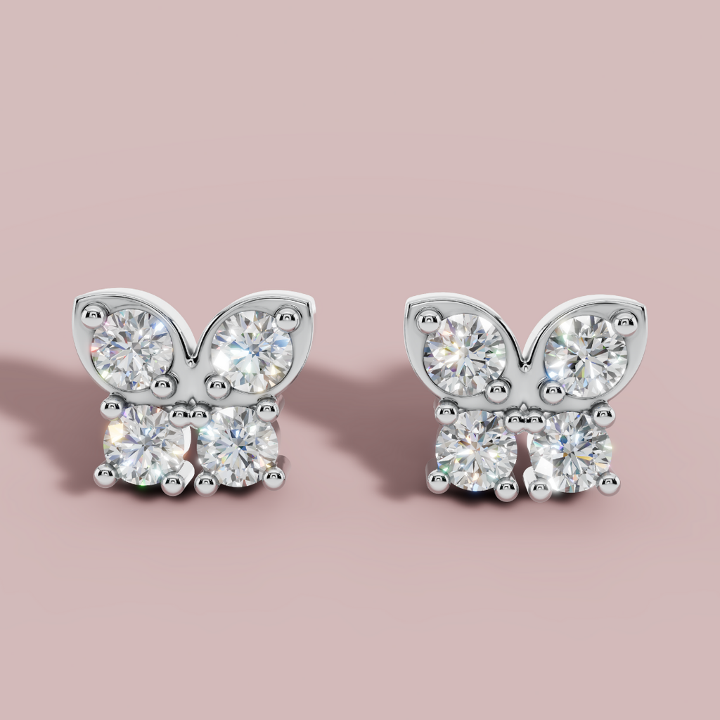 Luminis Butterfly 925 Pure Silver Stud Earrings My Store