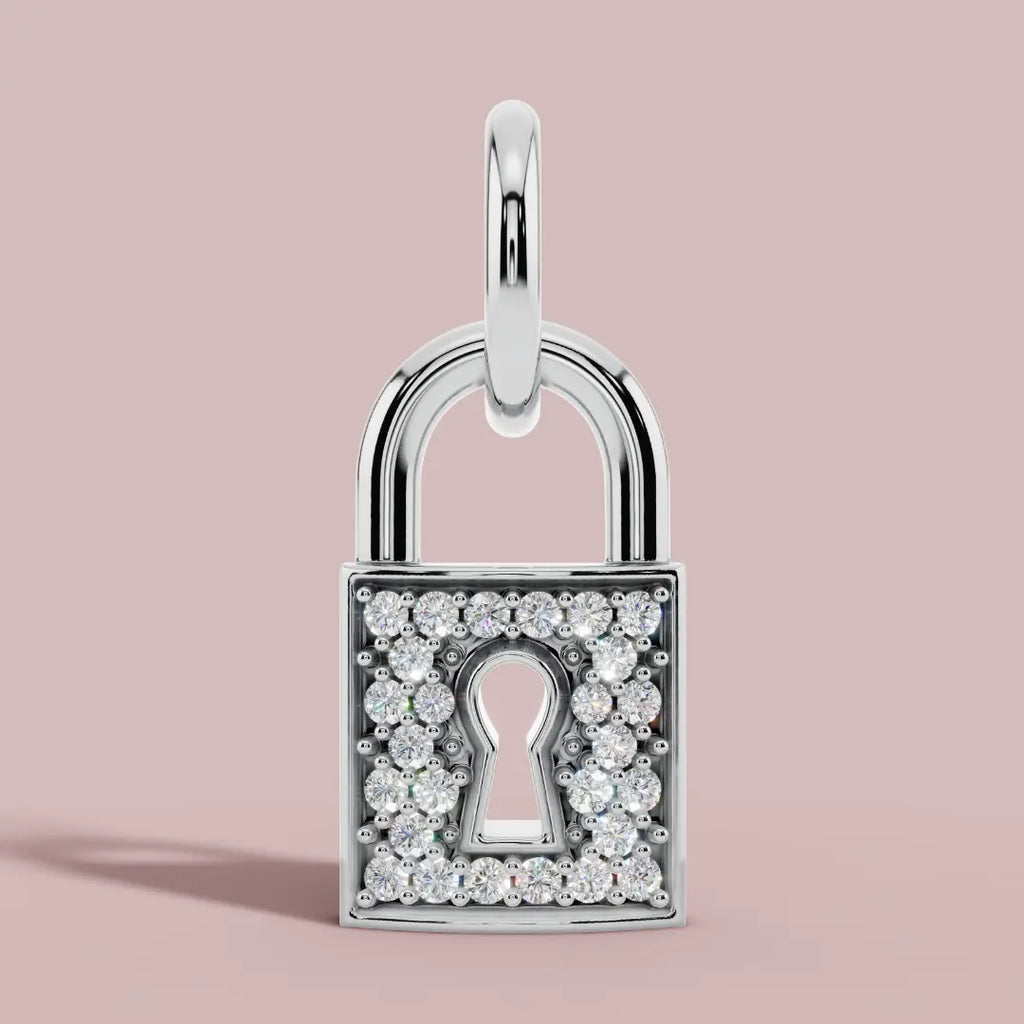 The Lock Charm 925 Pure Silver Necklace My Store
