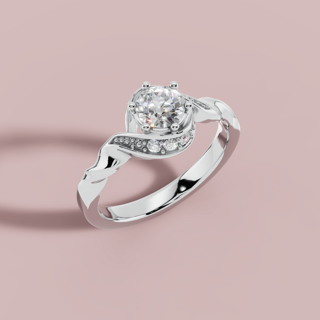 Sparkling Twirl 925 Pure Silver Ring My Store