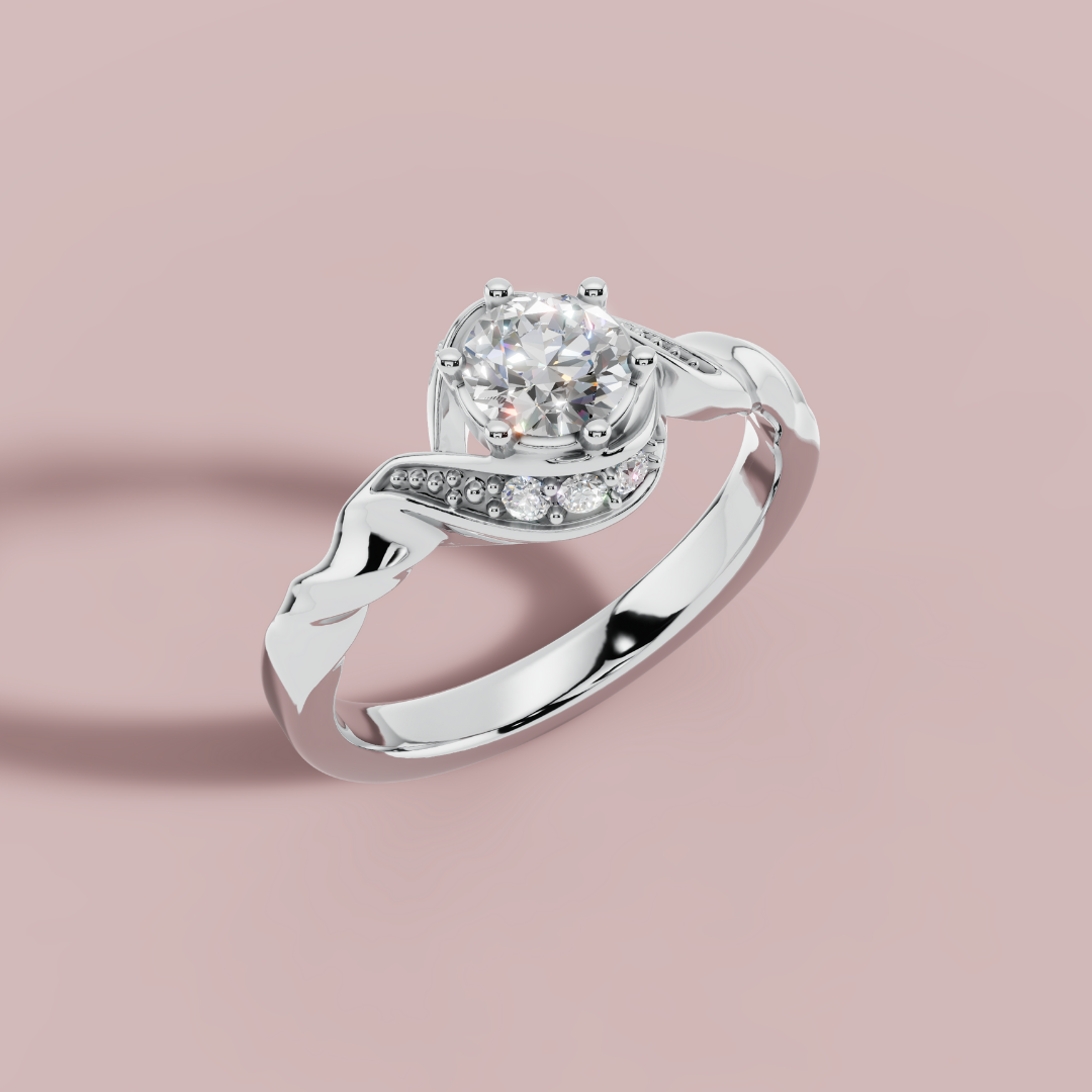 Sparkling Twirl 925 Pure Silver Ring My Store