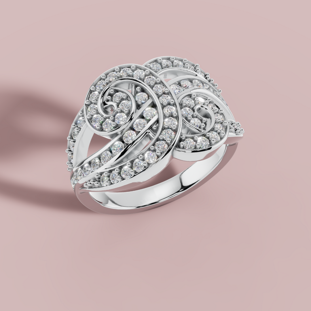 Timeless Swirls 925 Pure Silver Ring My Store