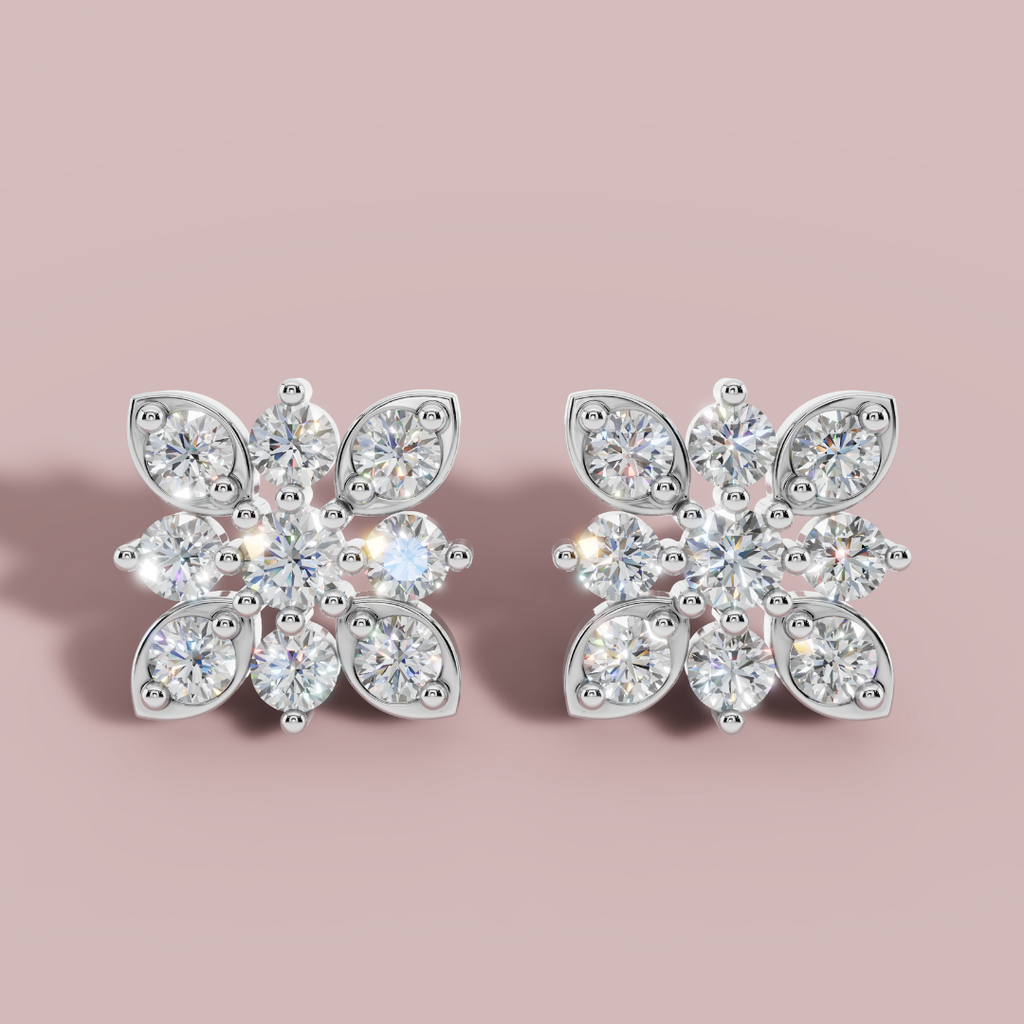 Petalia Stud 925 Pure Silver Earrings My Store