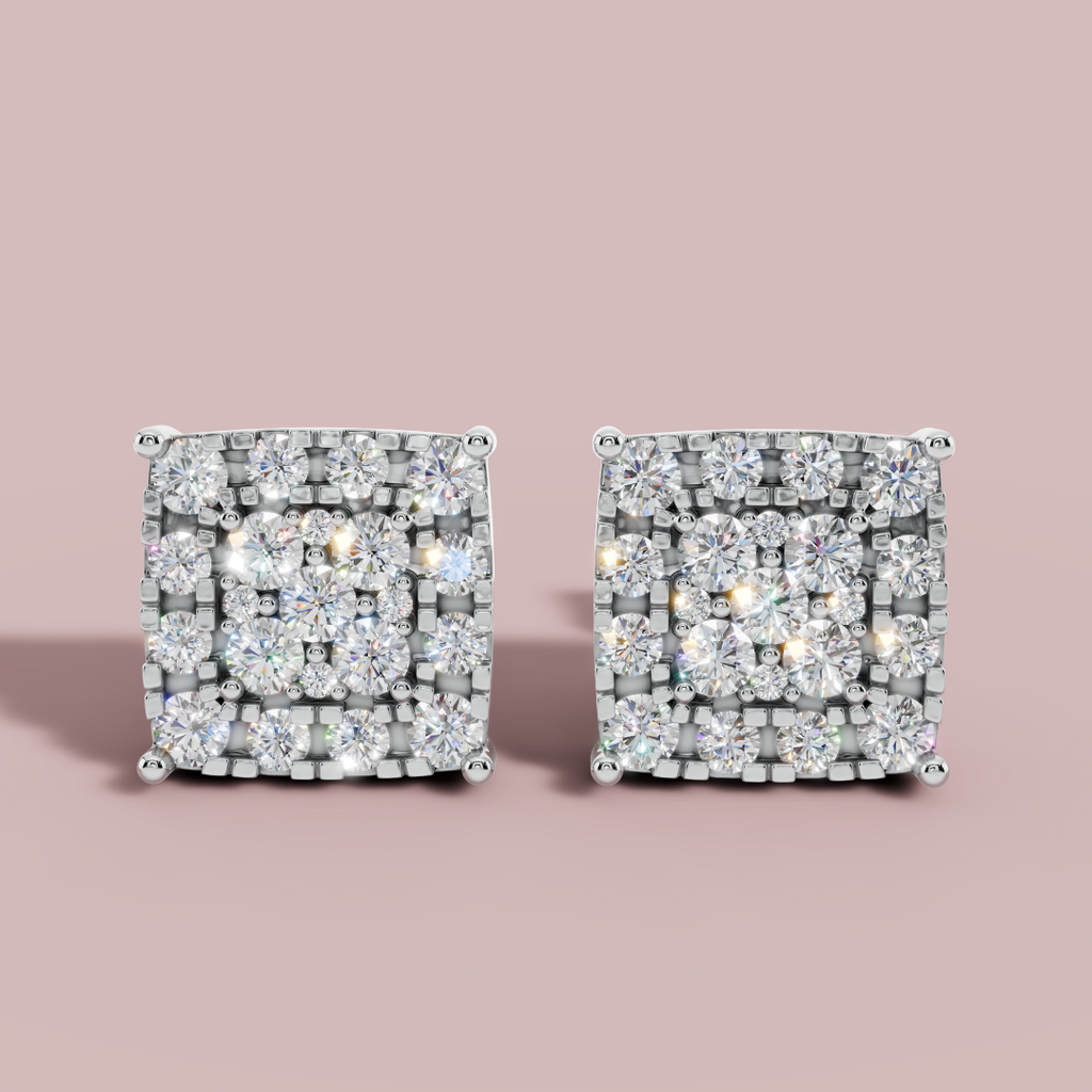 Dualis Stud 925 Pure Silver Earrings My Store