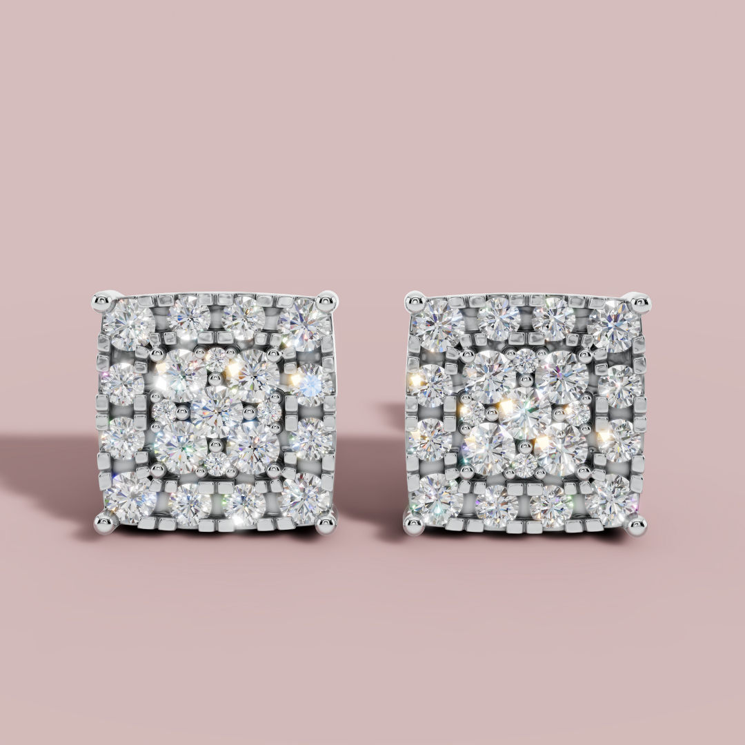 Dualis Stud 925 Pure Silver Earrings My Store