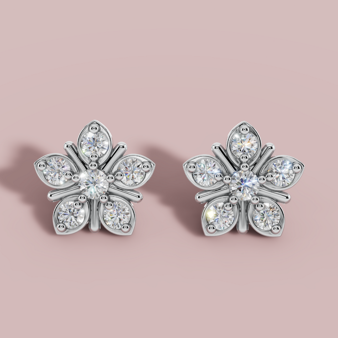 Flora Bella 925 Pure Silver Stud Earrings My Store