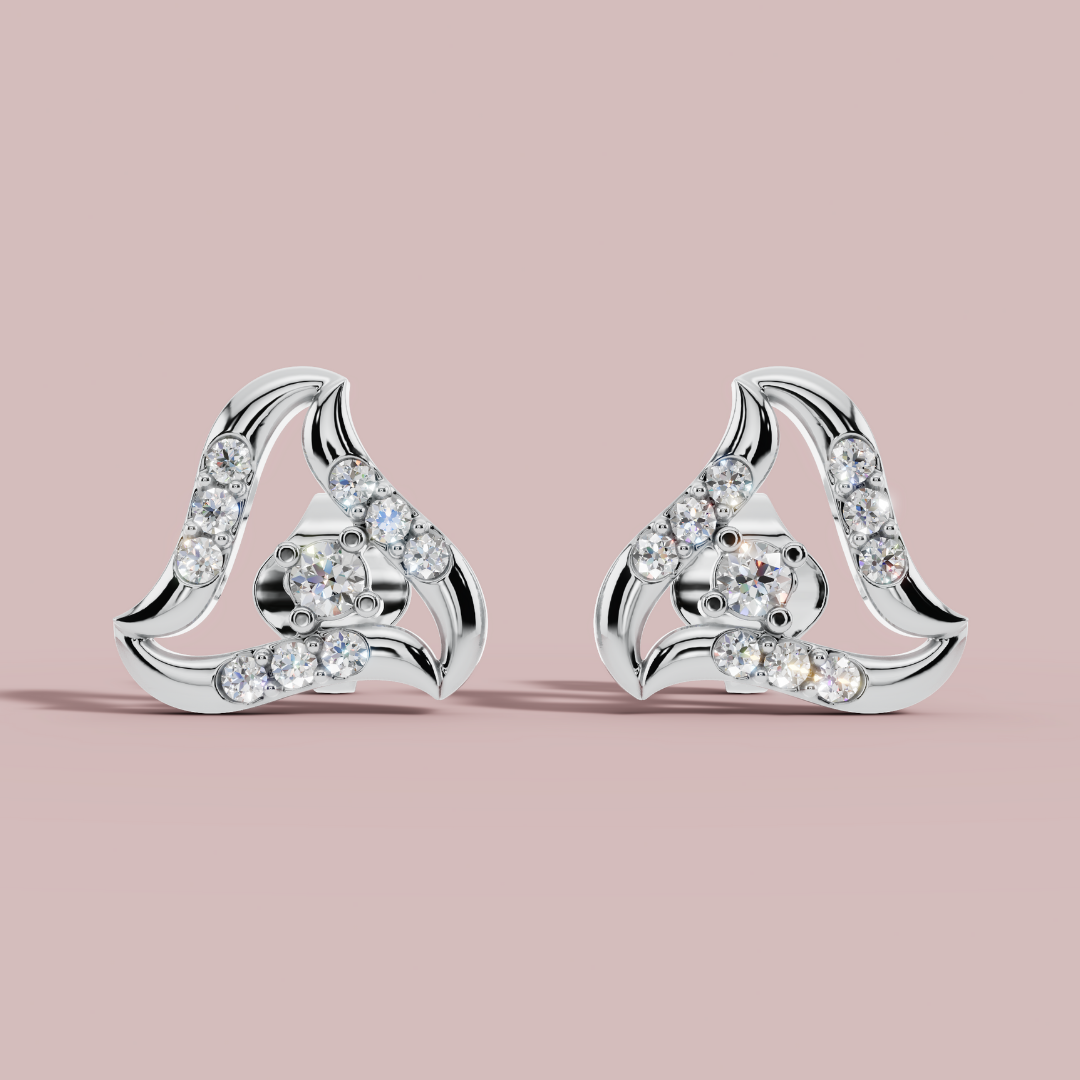 Trillium Curve 925 Pure Silver Stud Earrings My Store