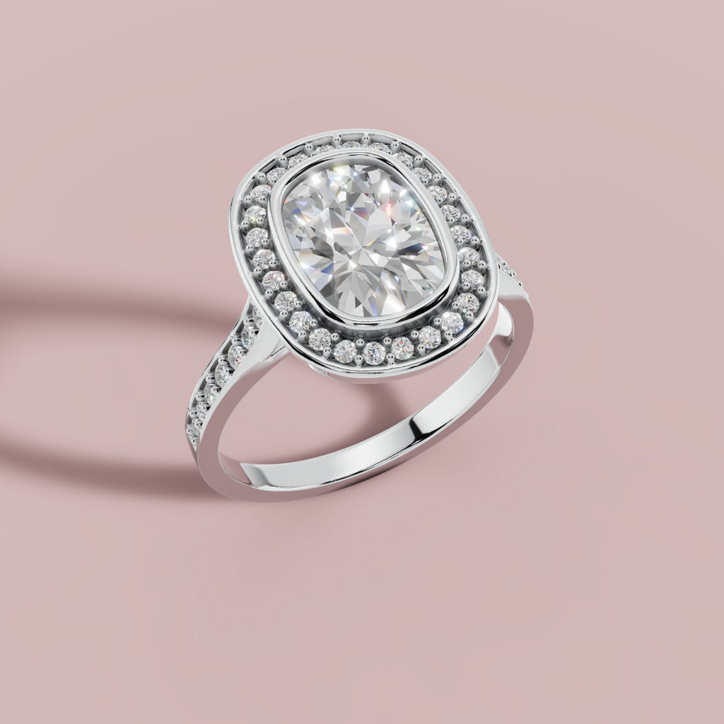 Cushion Radiance 925 Pure Silver Ring My Store