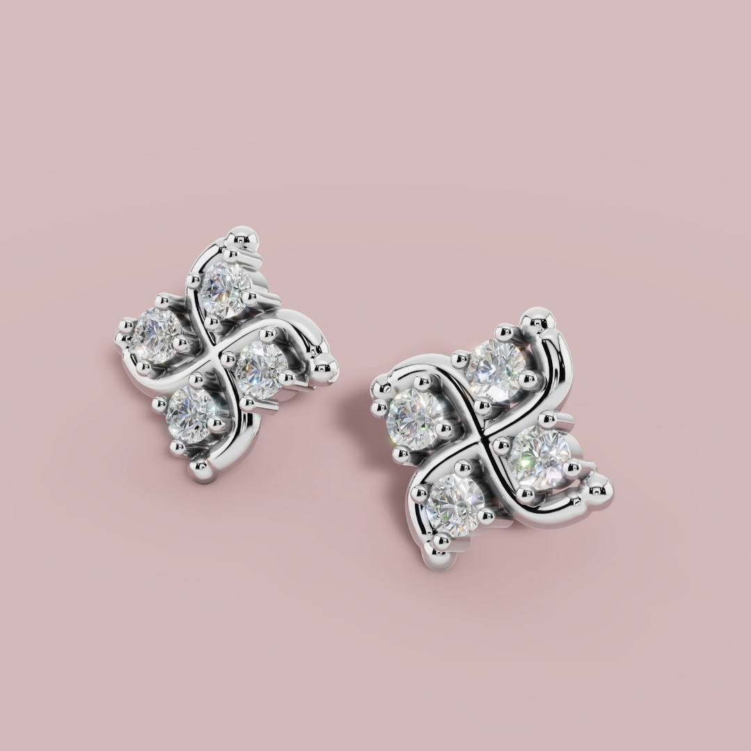 Mystic Swirl 925 Pure Silver Stud Earrings My Store