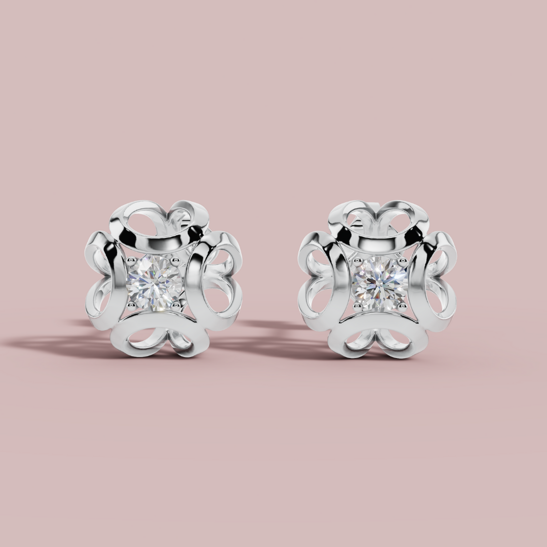 Celestial Classic 925 Pure Silver Stud Earrings My Store