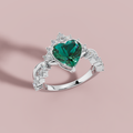 Elaria Green 925 Pure Silver Ring My Store
