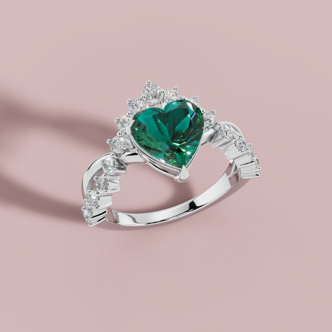 Elaria Green 925 Pure Silver Ring My Store