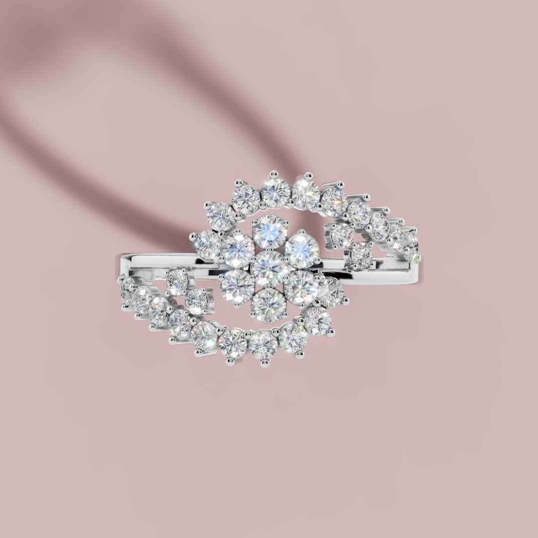 Twirl Bloom 925 Pure Silver Ring My Store