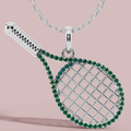 Winning Stroke Green 925 Pure Silver Necklace My Store