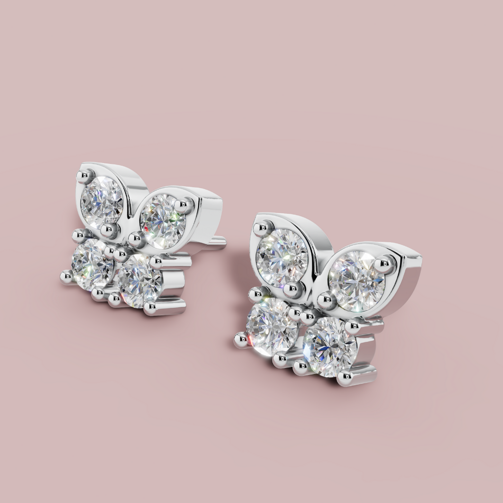 Luminis Butterfly 925 Pure Silver Stud Earrings My Store