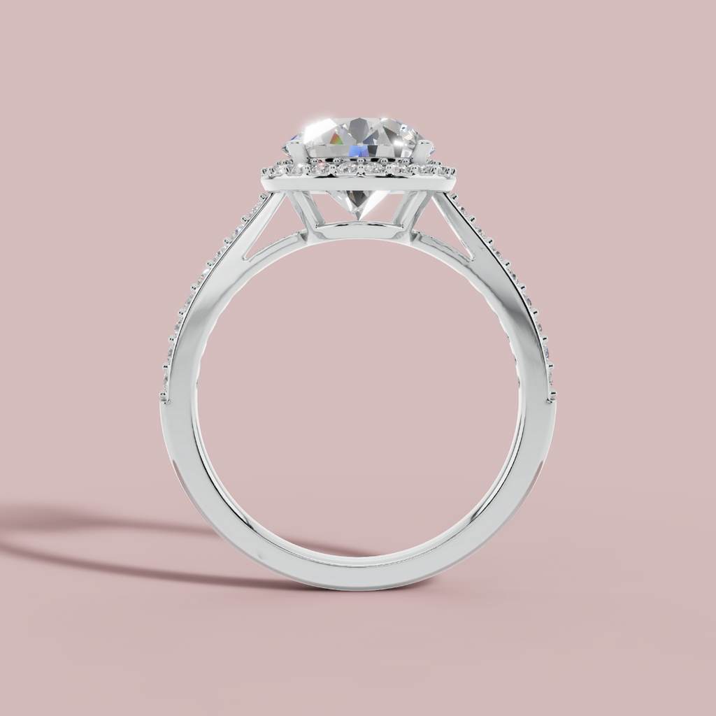 Aurielle Halo 925 Pure Silver Ring My Store