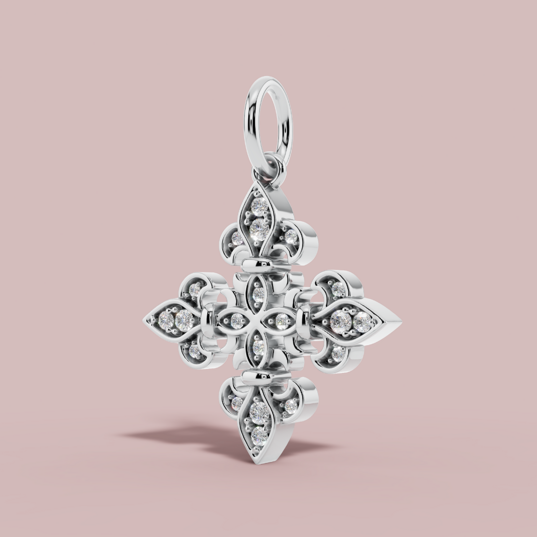 The Rhomboid Designer 925 Pure Silver Charm Necklace My Store