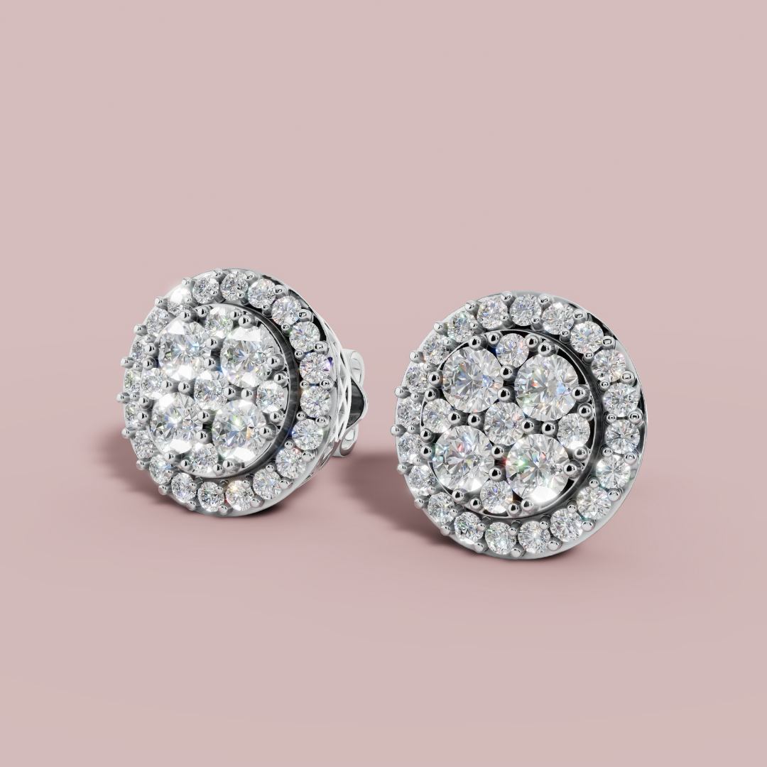 Halo Lumina 925 Pure Silver Stud Earrings My Store