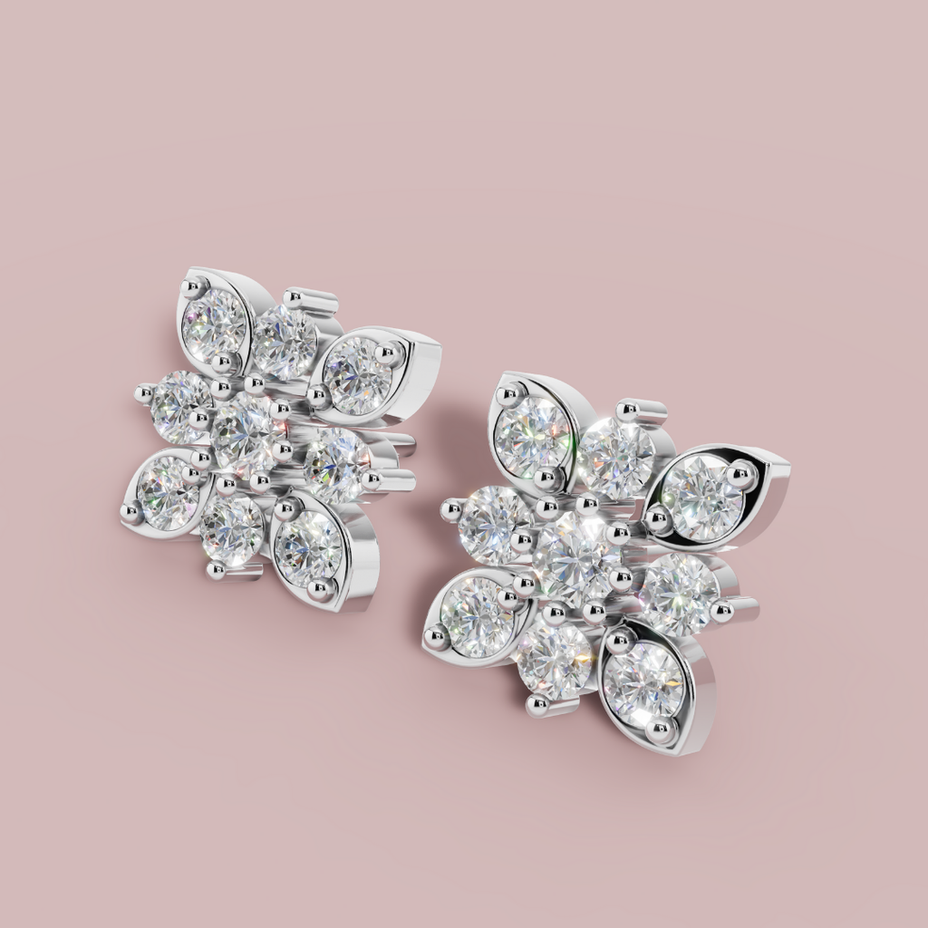 Petalia Stud 925 Pure Silver Earrings My Store