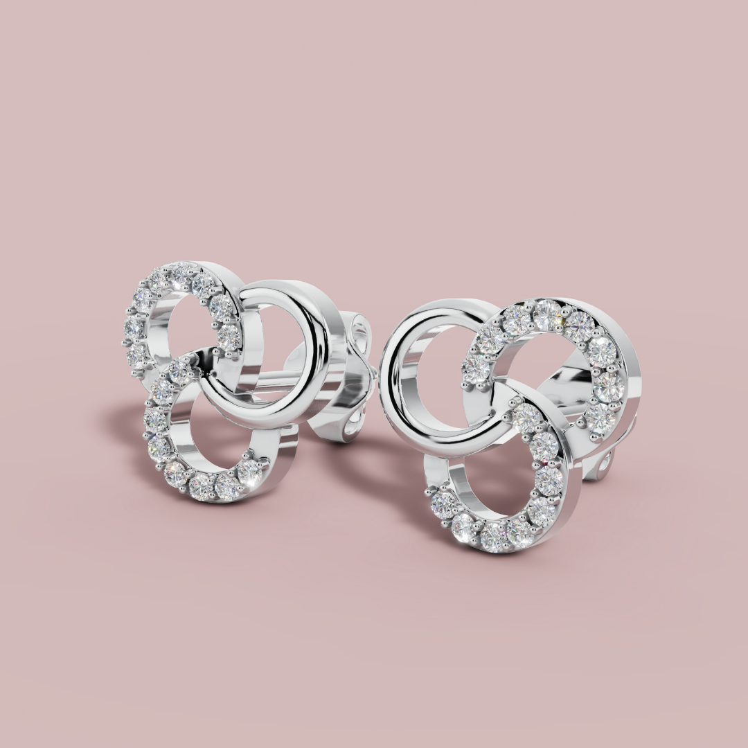 Sterling Orbit 925 Pure Silver Stud Earrings My Store