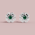 Celestial Green 925 Pure Silver Stud Earrings My Store