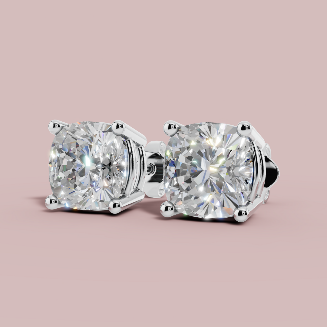 Classic Cushion 925 Pure Silver Stud Earrings My Store