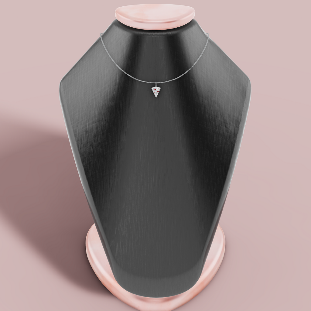 The Cheese Pizza 925 Pure Silver Charm Necklace My Store