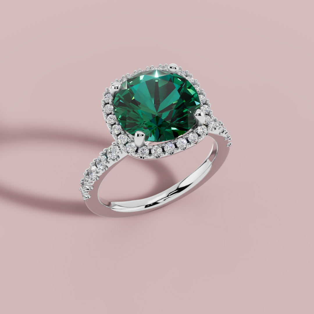Green Mirage 925 Pure Silver Ring My Store