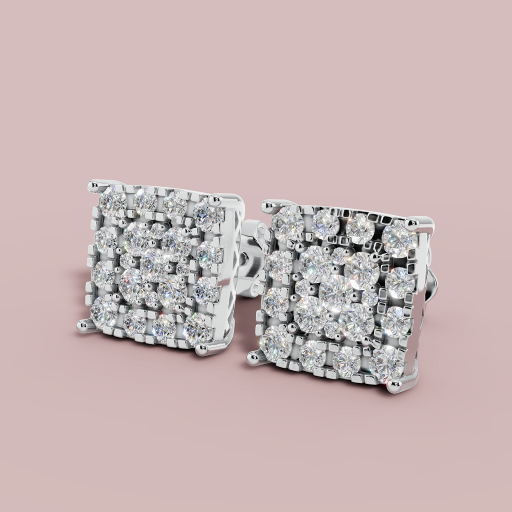 Dualis Stud 925 Pure Silver Earrings My Store